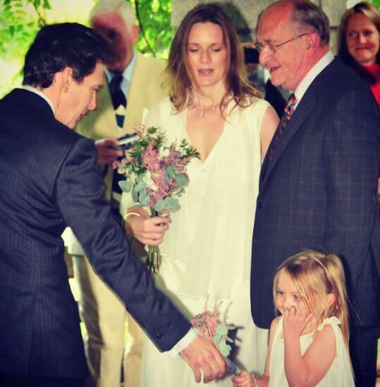 Dolores Rice and Andrew McCarthy on their wedding day.